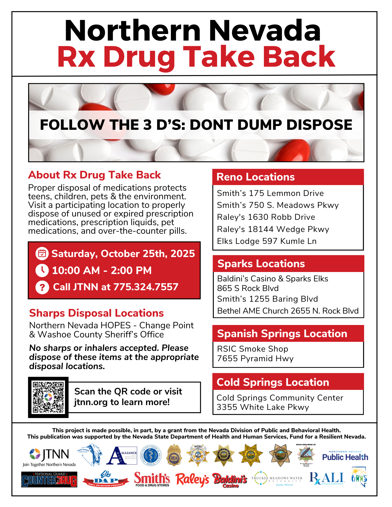 Rx Drug Take Back Day - Join Together Northern Nevada